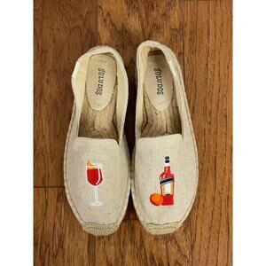 B16 Soludos Slip On Espadrille Shoes Womens 7 Coastal Grandmother Euro Summer